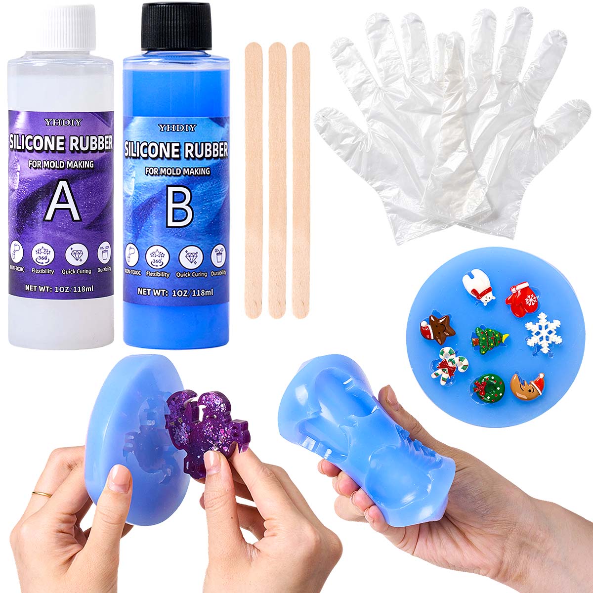Soap Making Line - 118ml/296ml Silicone Mold Making Kit for