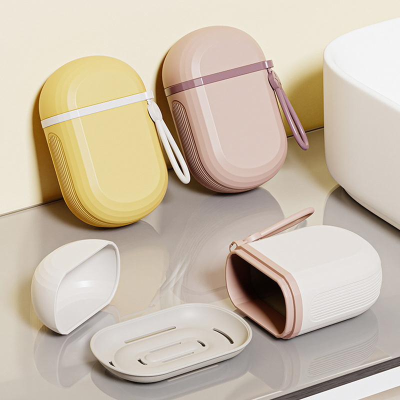 Soap Dish Draining - Travel Portable Sealing Soap Box With