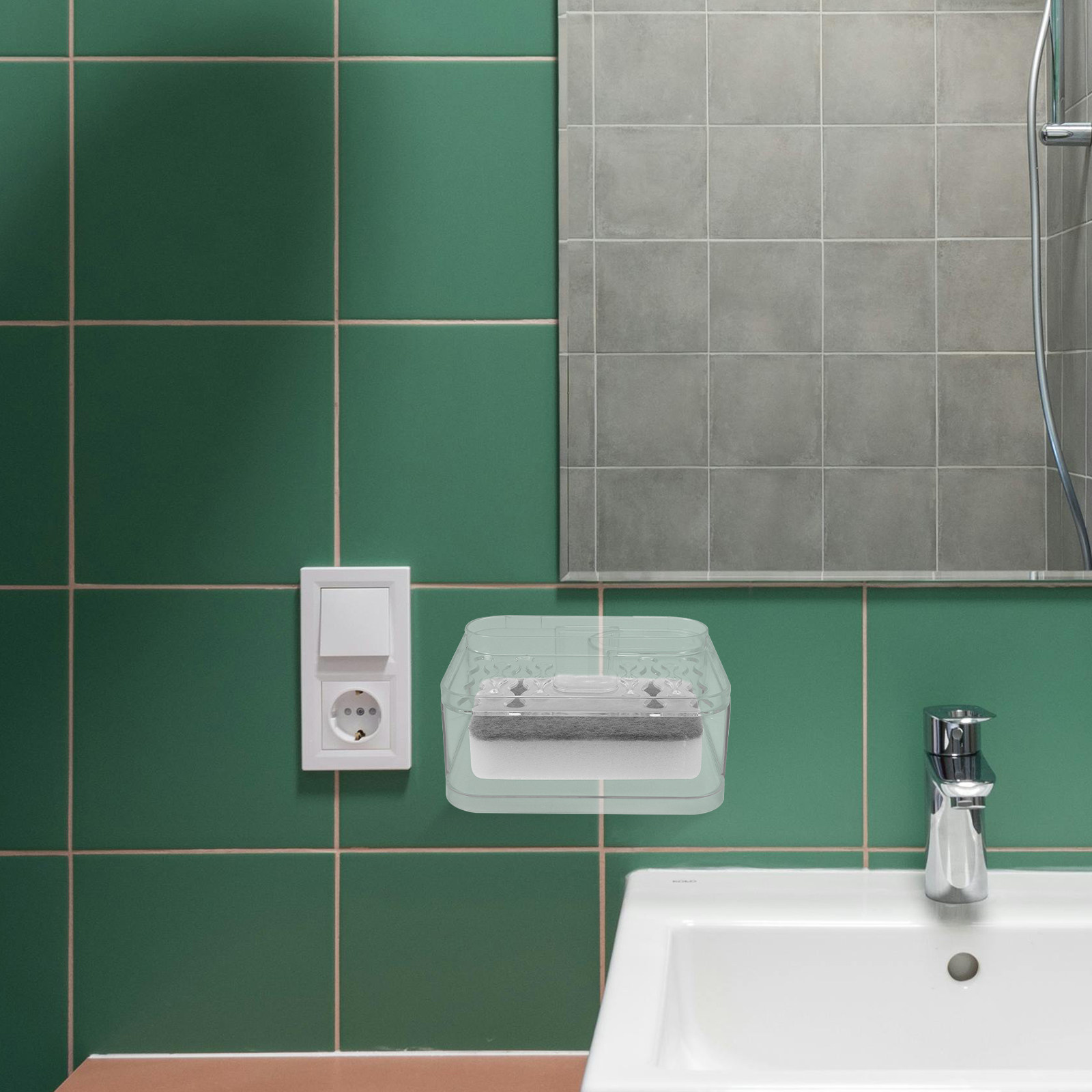 Soap Dish Draining - Wall Mounted Soap Holder Dual Layer