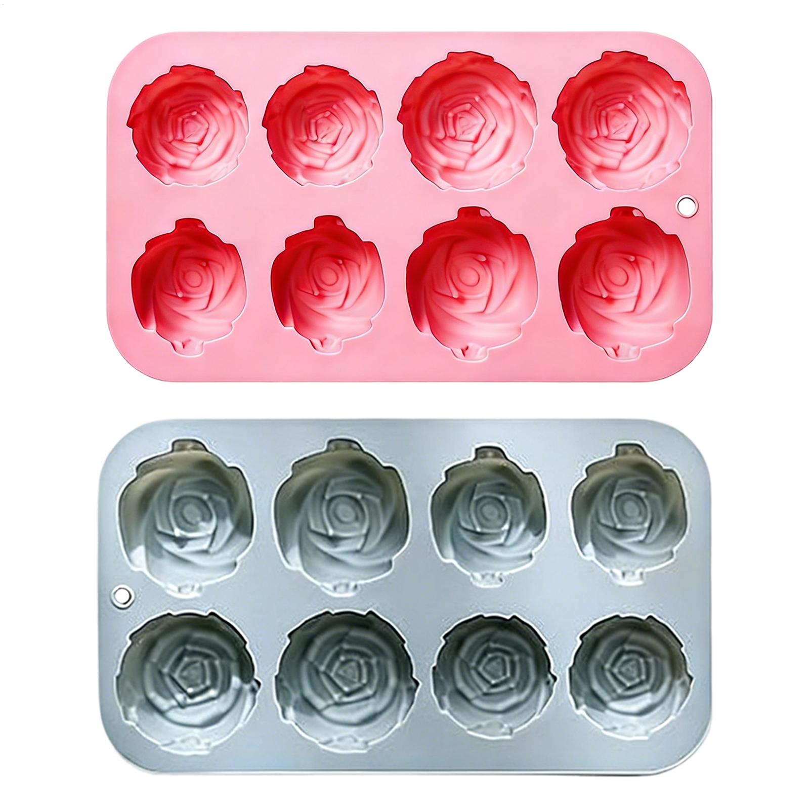Soap Making Line - 8 Holes Rose Flower Silicone Molds