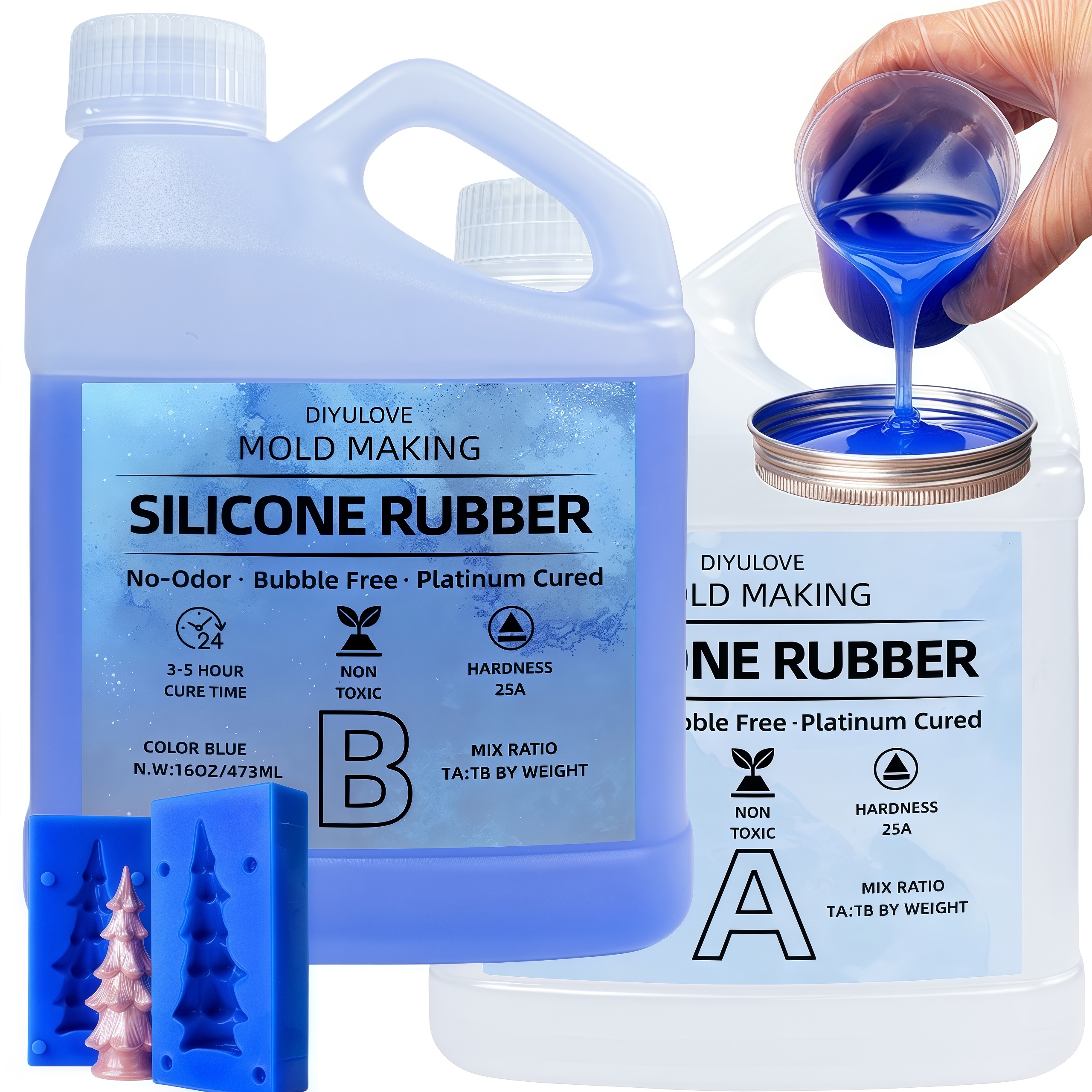 Soap Making Line - 32oz High-Performance Silicone Rubber Non-Toxic for