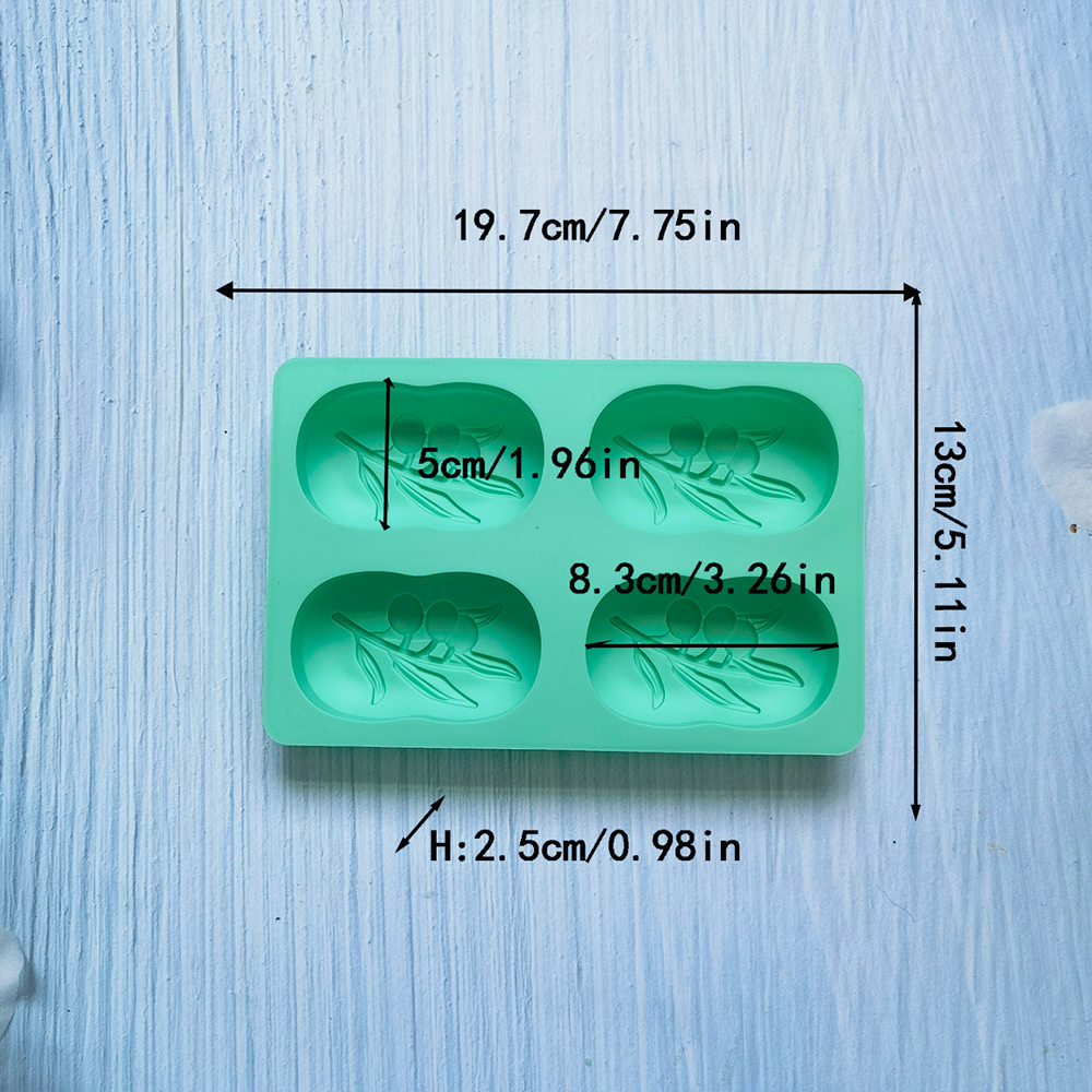 4 Cavities Oval Olive Tree Sil – обзор и цена Soap Making Home