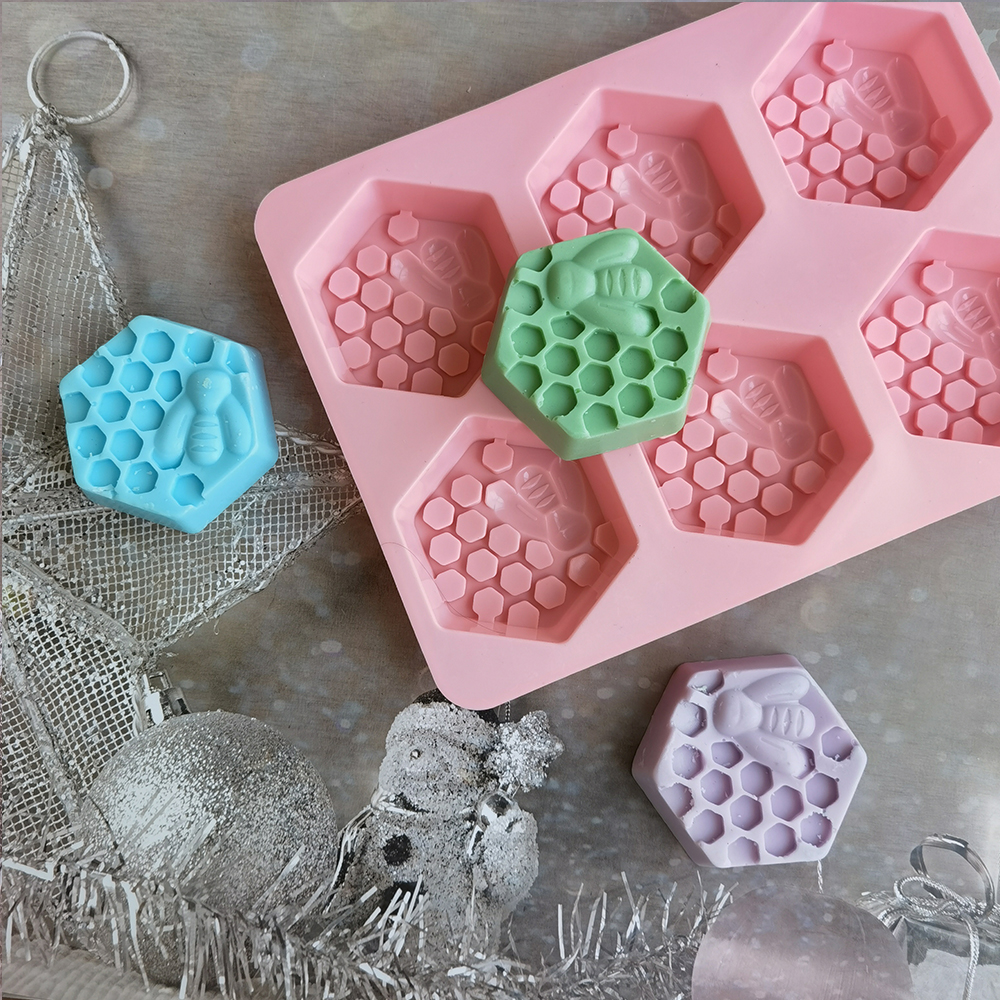Silicone Hexagonal Bee Soap Mo – обзор и цена Soap Making Line