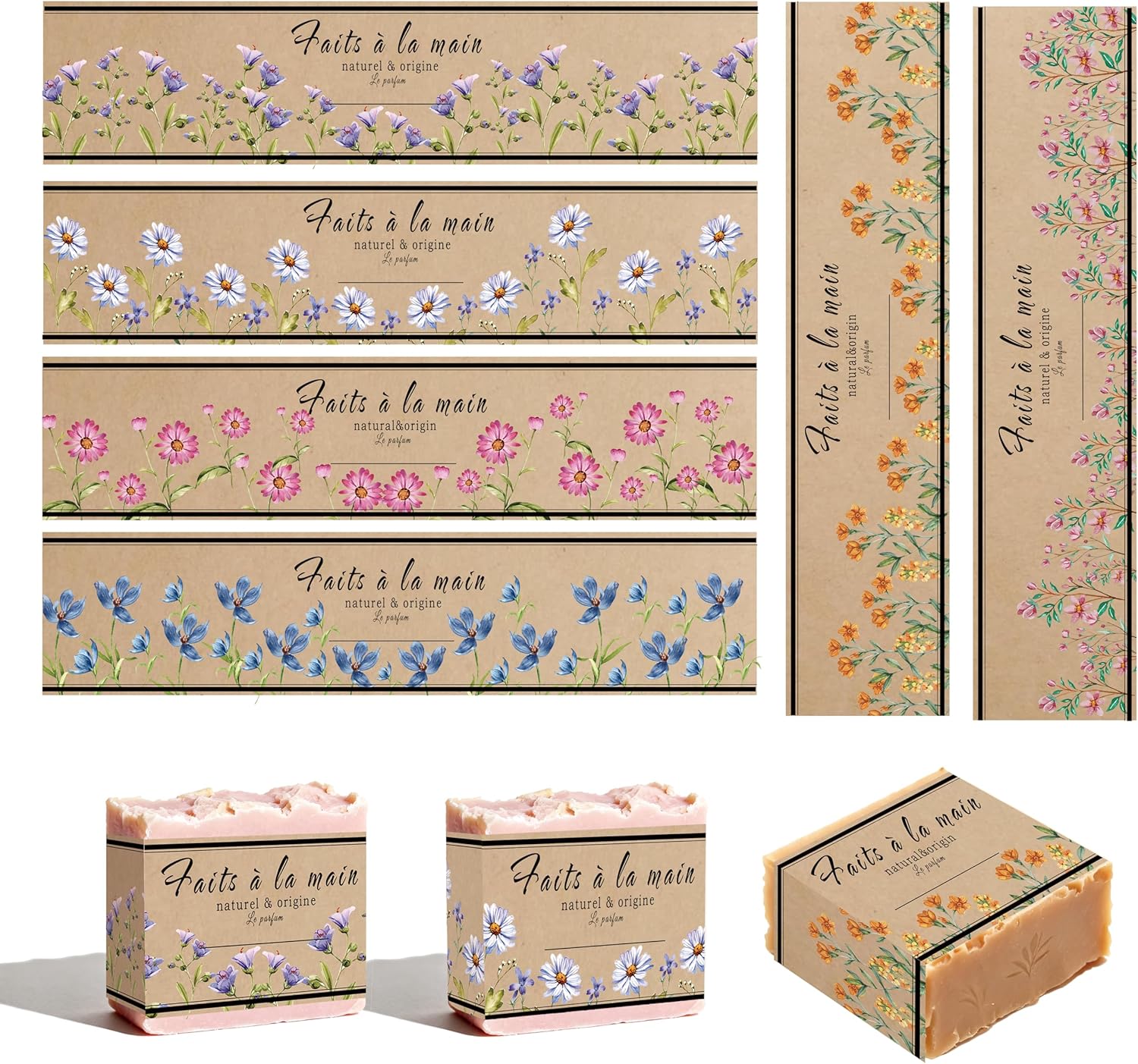 120pcs Soap Wrappers Labels 8. – обзор и цена Kraft Soap Label