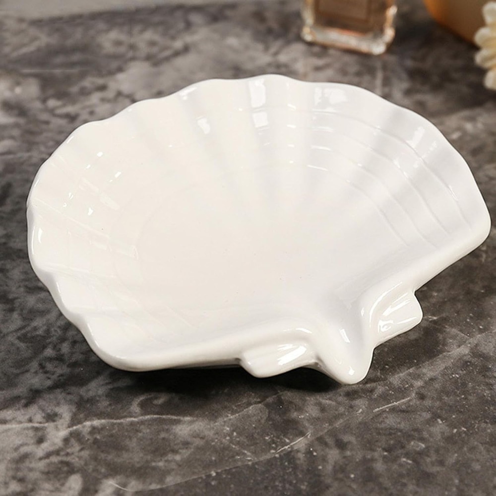 Ceramic Soap Holder, Sea-Shell – обзор и цена Soap Dish Draining