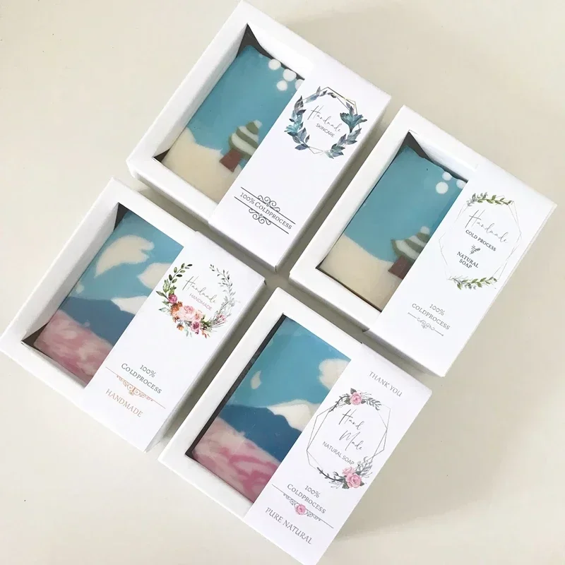 50pcs/Lot White Paper Box Soap – обзор и цена Kraft Soap Label