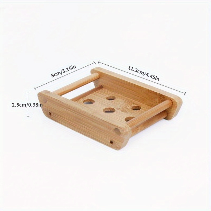 1Pc Bamboo Soap Box Oval Soap  – обзор и цена Soap Dish Draining