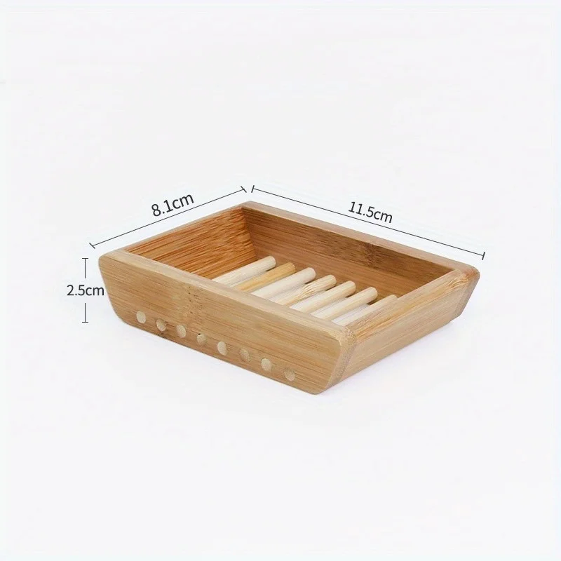 1Pc Bamboo Soap Box Oval Soap  – обзор и цена Soap Dish Draining