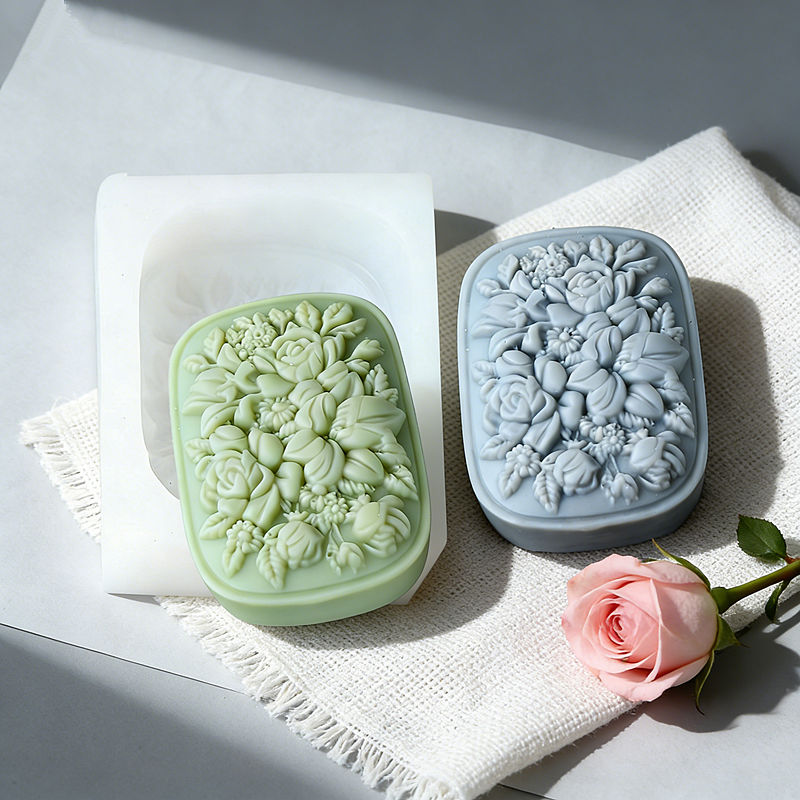 Square Floral Silicone Soap Mo – обзор и цена Soap Making Home