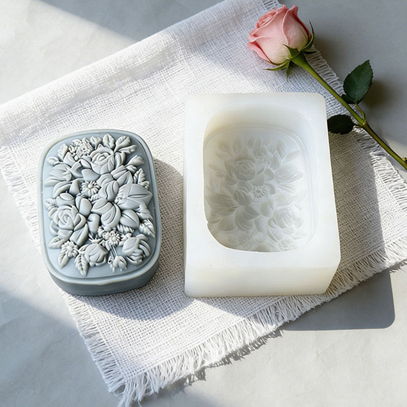 Square Floral Silicone Soap Mo – обзор и цена Soap Making Home