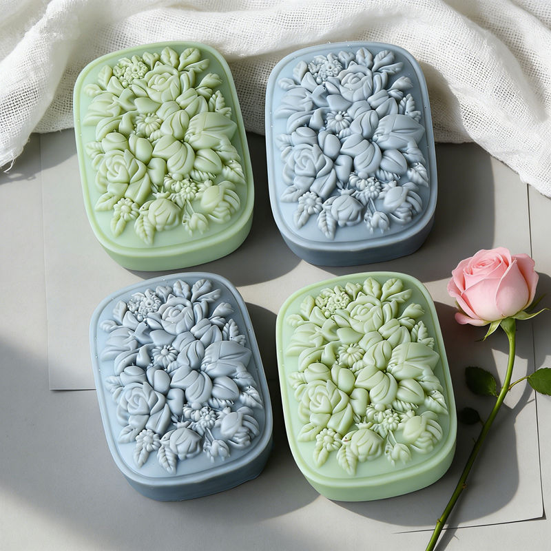 Square Floral Silicone Soap Mo – обзор и цена Soap Making Home
