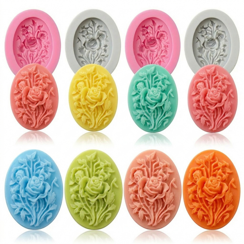 4 Silicone mold with flower sh – обзор и цена Soap Making Line