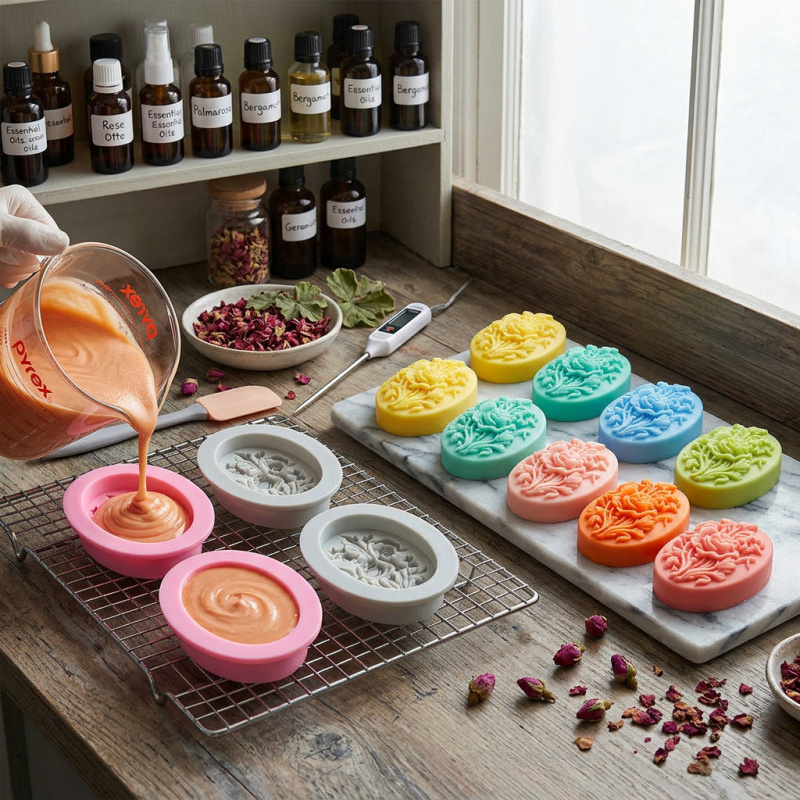 4 Silicone mold with flower sh – обзор и цена Soap Making Line