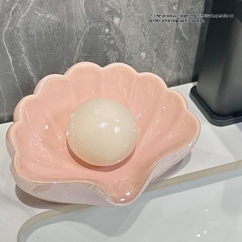 1/2Pcs Shell Shape Drain Soap  – обзор и цена Soap Dish Draining