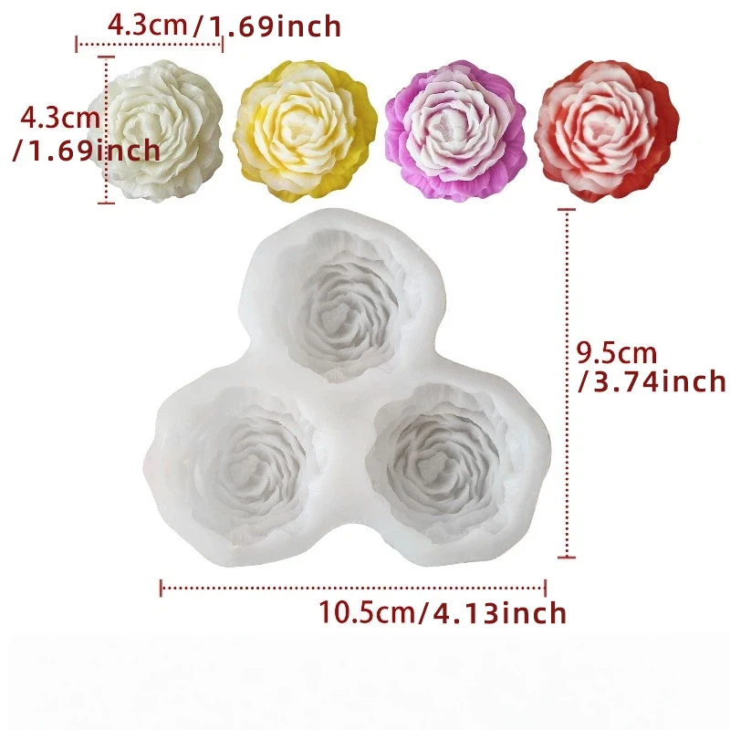 Peony Flower Candle Silicone M – обзор и цена Soap Making Equipment